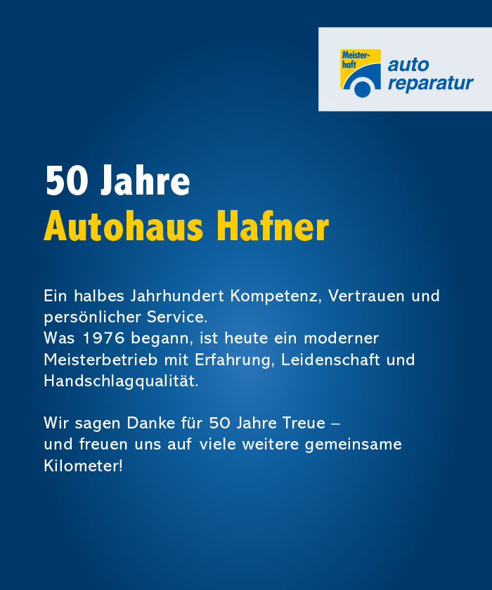 PopUp 50 Jahre Autohaus Hafner
